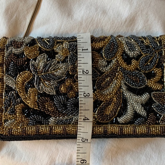 Carla Marchi vintage black beaded handbag/evening bag - Picture 6 of 7